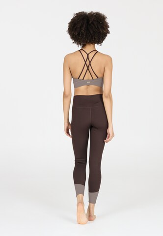 Athlecia Skinny Tights 'Aspasia' in Braun