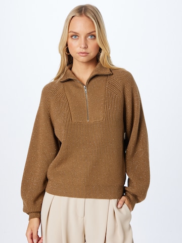 DRYKORN Pullover 'NAELIA' in Braun: predná strana