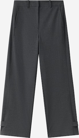 Wide leg Pantaloni 'SOUFFLE' de la MANGO pe gri: față