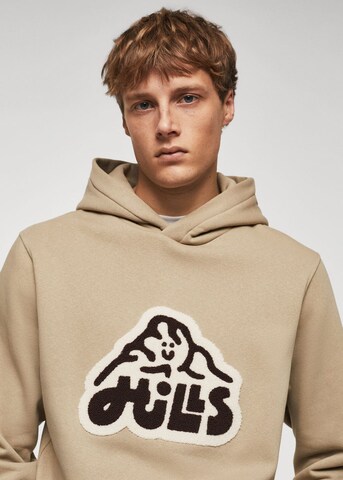 MANGO MAN Sweatshirt 'Skih' in Beige