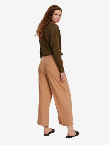 ESPRIT Wide leg Παντελόνι σε καφέ