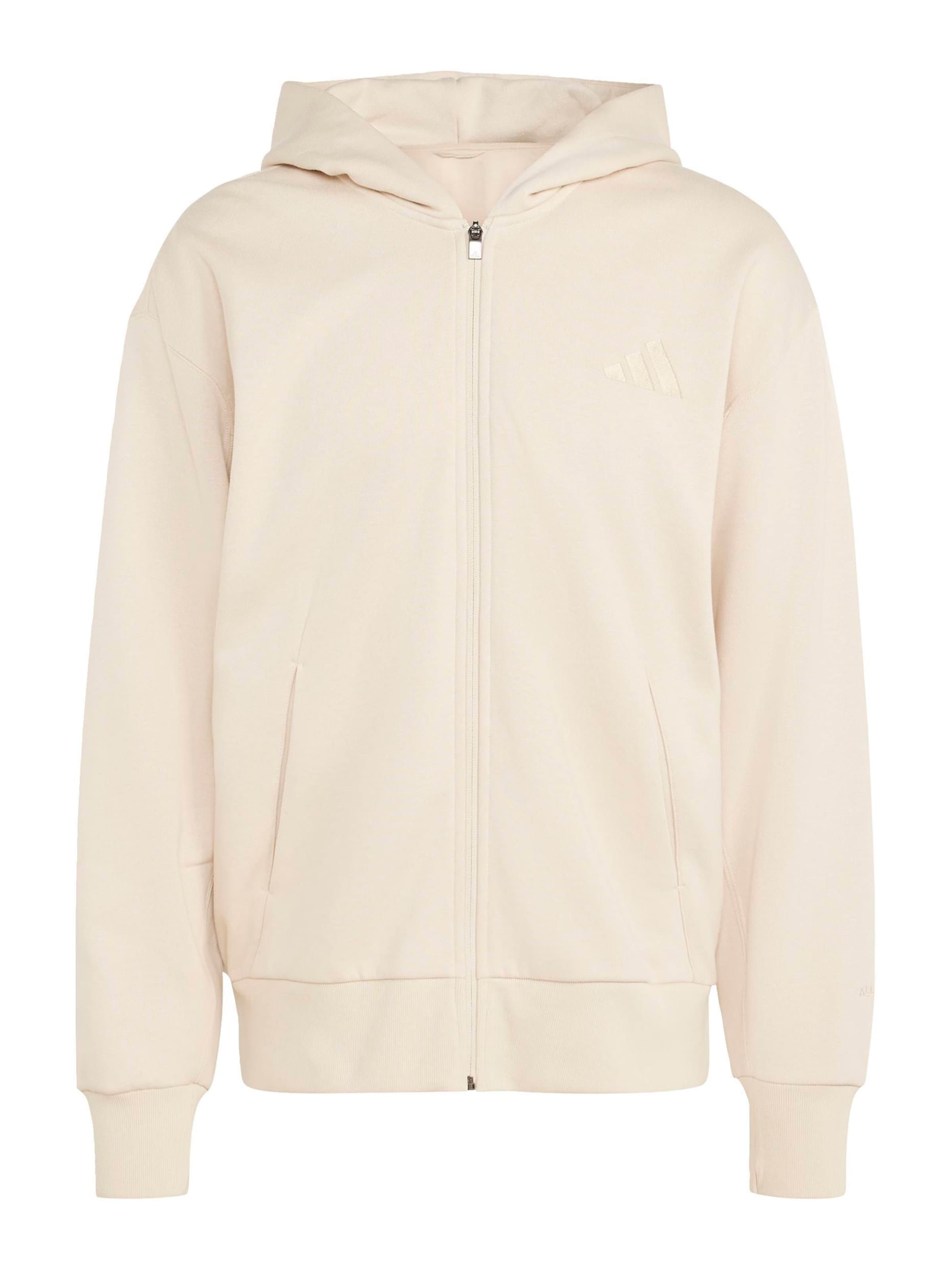 ADIDAS SPORTSWEAR Αθλητική ζακέτα φούτερ 'A SZN' σε μπεζ: μπροστά