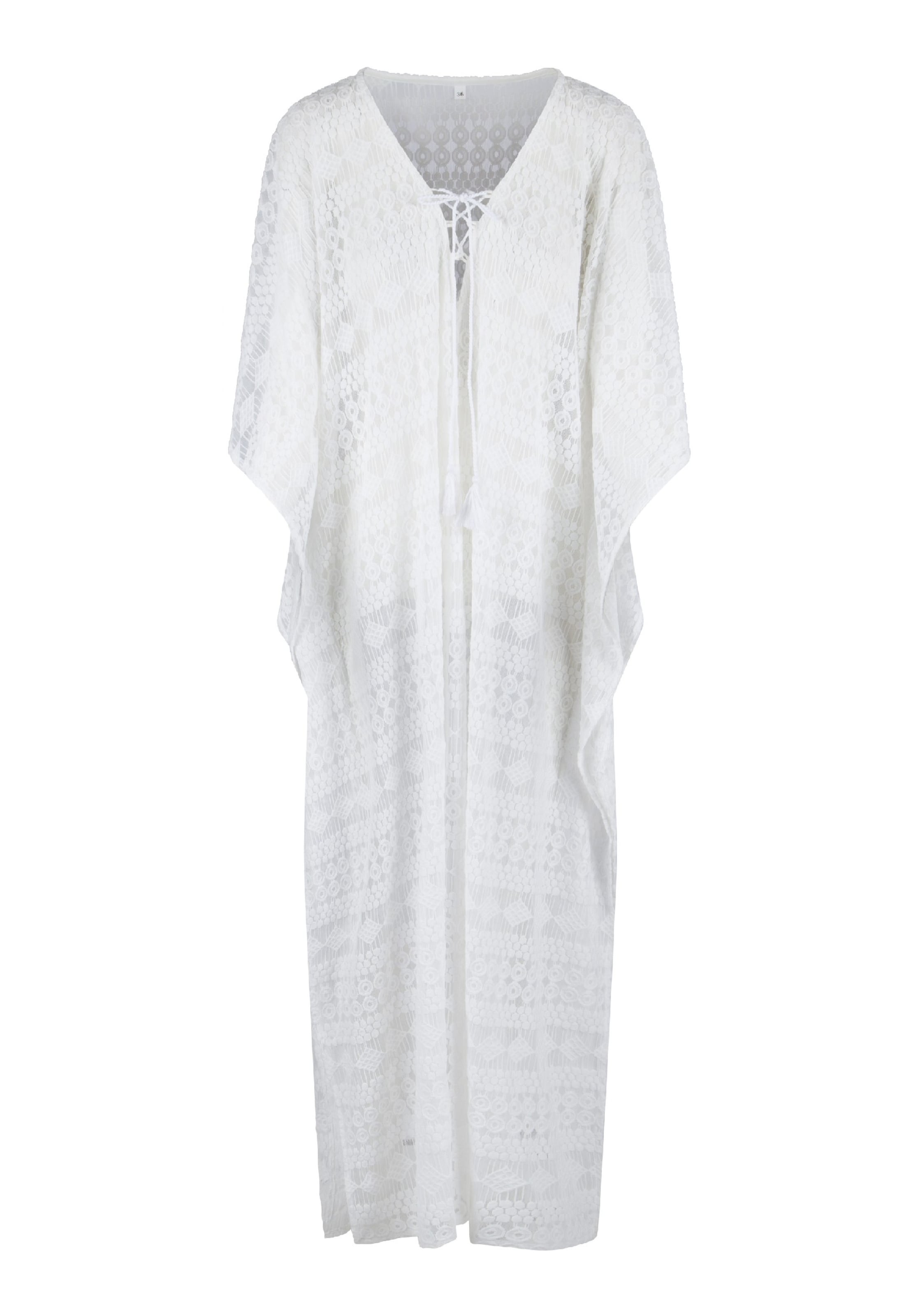 balts LingaDore Pludmales kleita: no priekšpuses