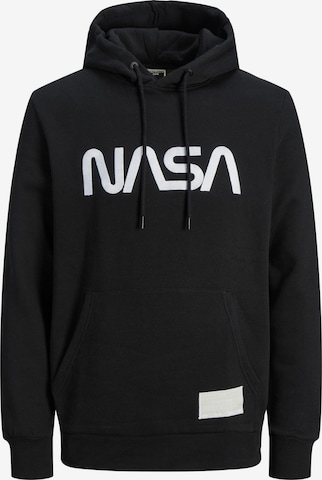 JACK & JONES Μπλούζα φούτερ 'NASA' σε μαύρο: μπροστά