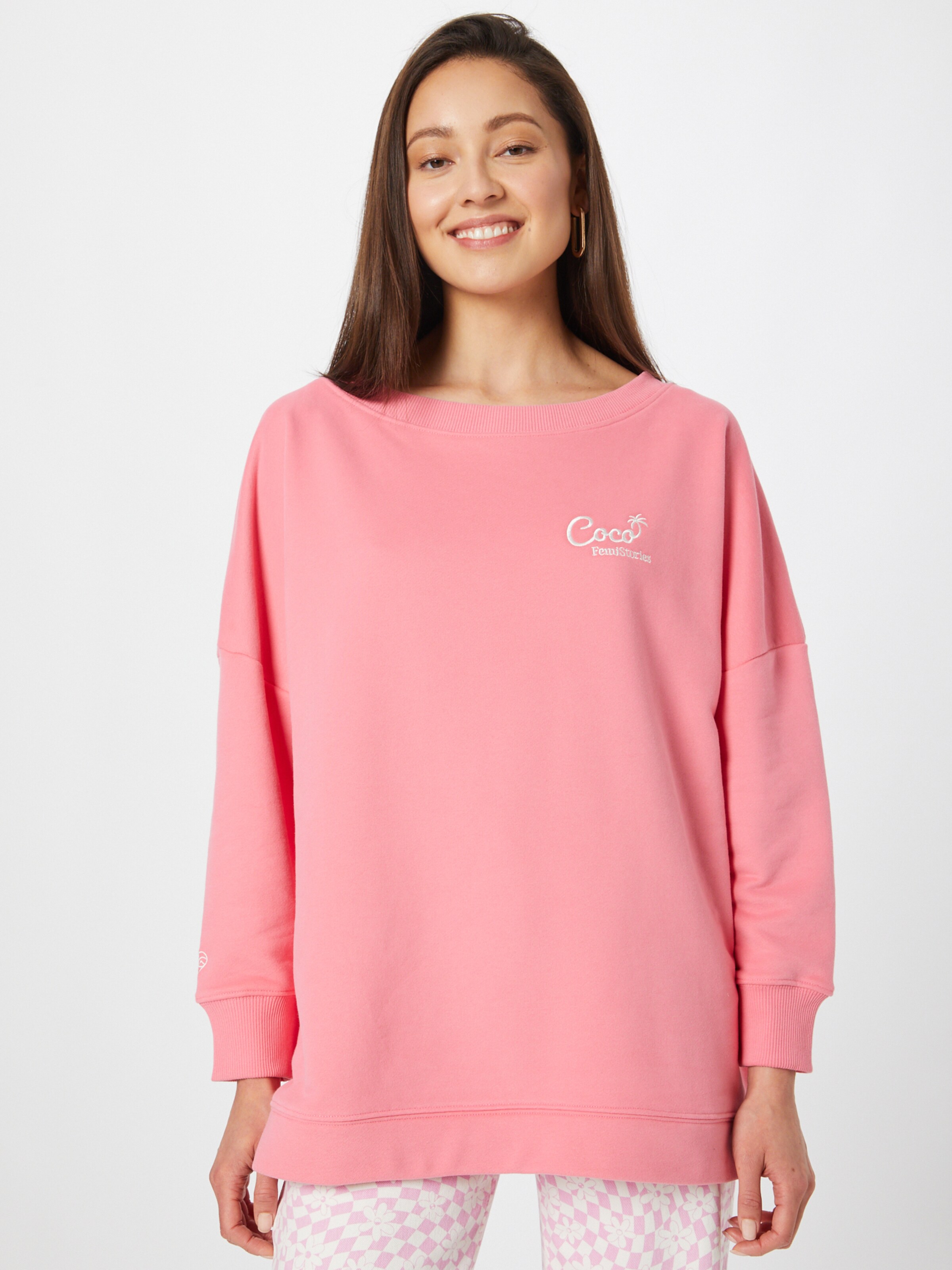Frauen Sweat Femi Stories Sweatshirt 'RIA' in Rosa - DU91167 Frauen Sweat Femi Stories Sweatshirt 'RIA' in Rosa - DU91167