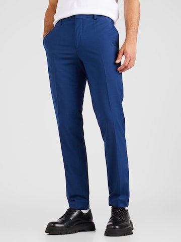 HUGO Red Slimfit Spodnie w kant w kolorze niebieski: przód