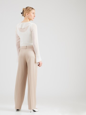 Wide Leg Pantalon à plis MORE & MORE en beige