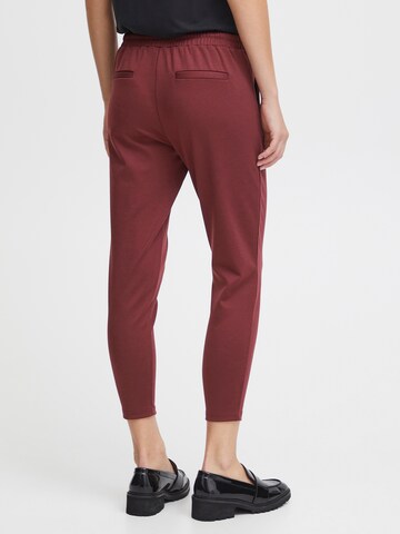 ICHI - Slimfit Pantalón 'KATE' en rojo