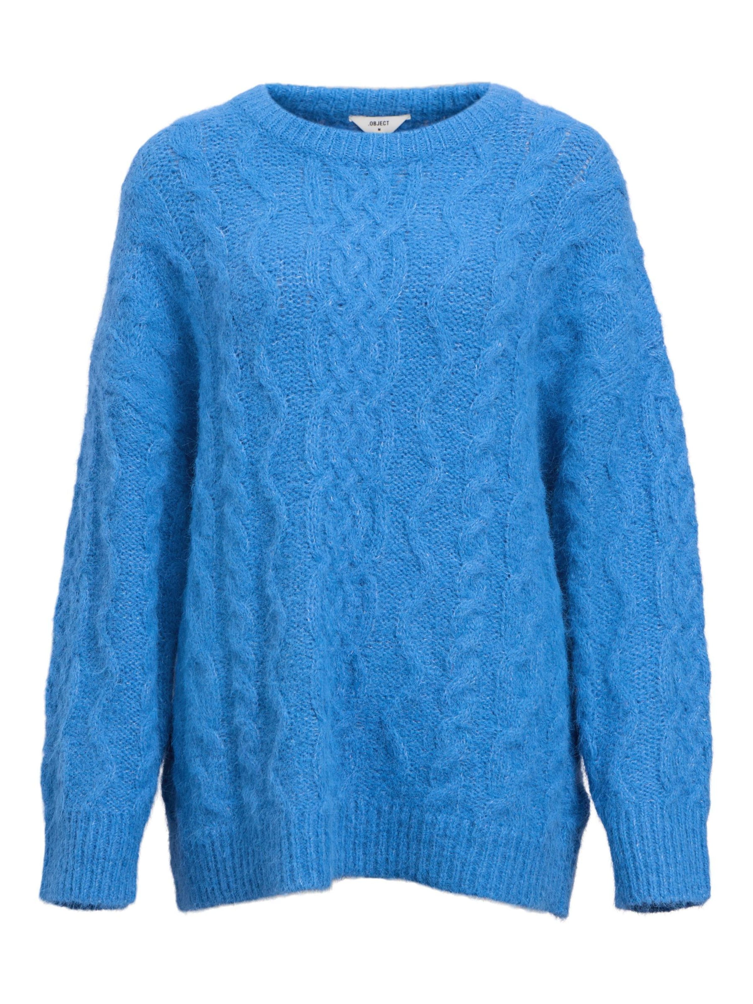 OBJECT Oversized trui in Blauw: voorkant