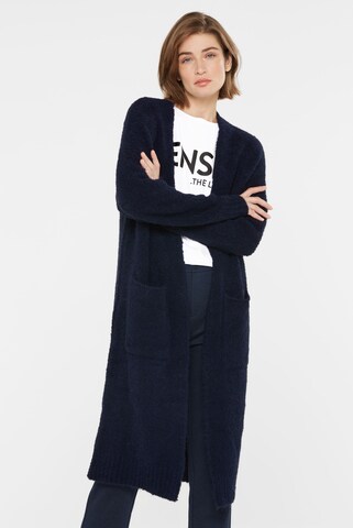 SENSES.THE LABEL Knit Cardigan in Blue: front