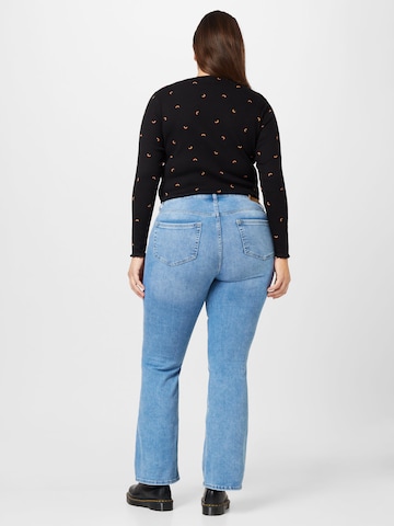 ONLY Curve Flared Jeans 'Blush' in Blauw