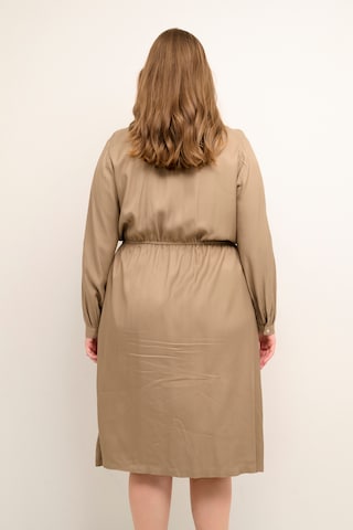 KAFFE CURVE Shirt dress 'Dannia' in Beige