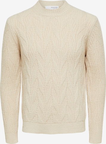 SELECTED HOMME Pullover 'CARIS' in Beige: predná strana