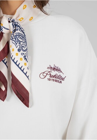 Sweat-shirt 'PB Leaf' Prohibited en blanc