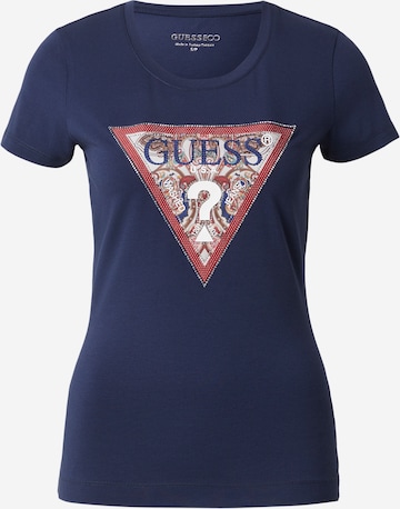 GUESS - Camiseta en azul: frente