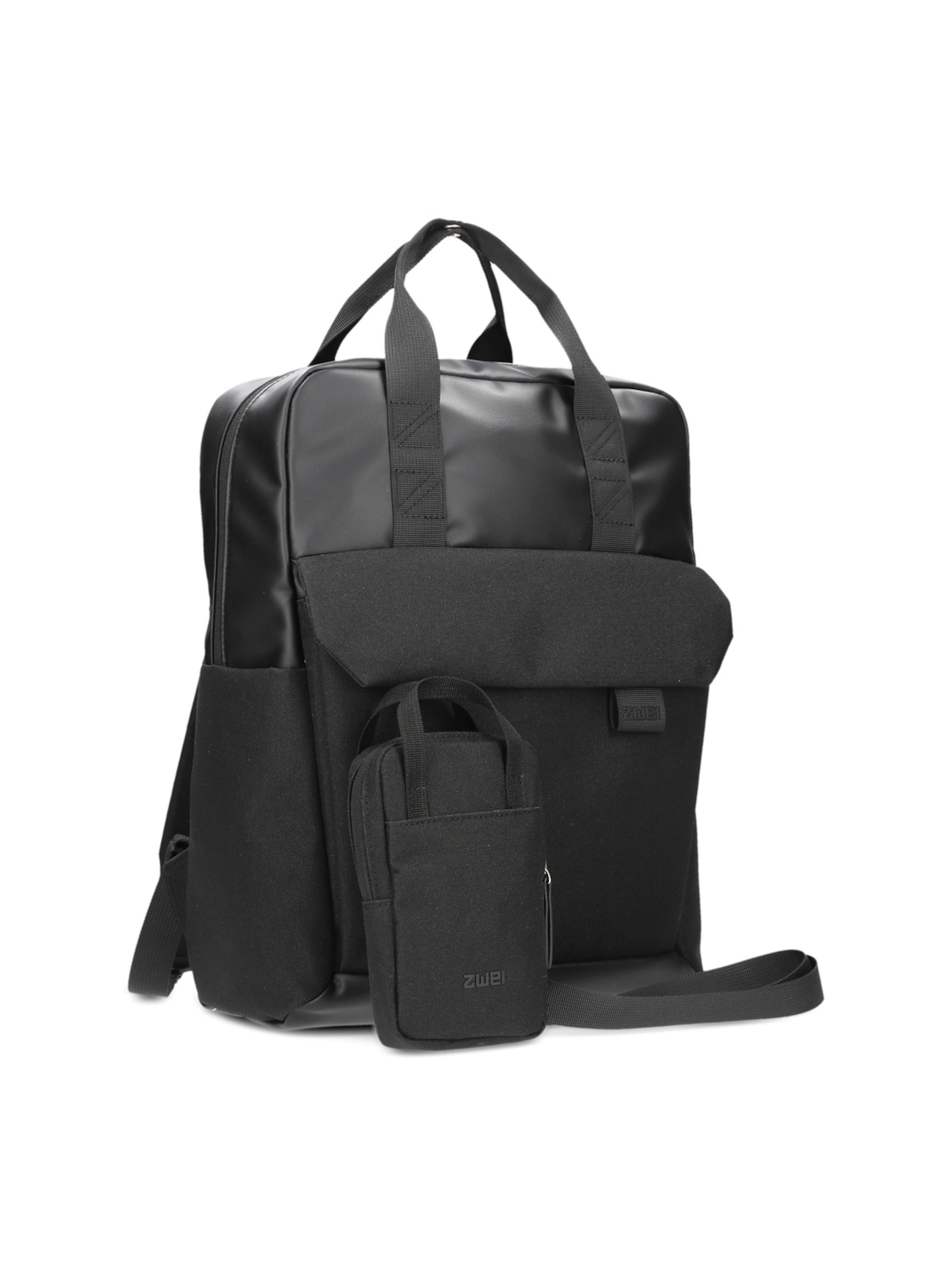 ZWEI Backpack 'LOU LUR160' in Black: front