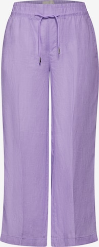 STREET ONE Wide leg Pleated Pants in Purple: front