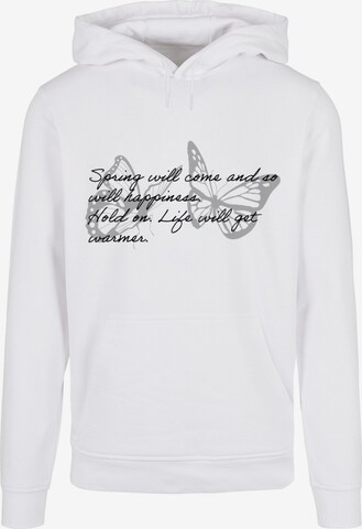 Merchcode Sweatshirt 'Spring Saying' in White: front