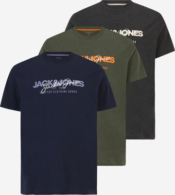 Jack & Jones Plus Shirt 'JJALVIS' in Blue: front