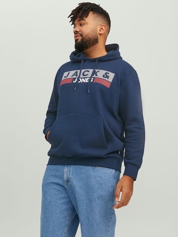 Sweat-shirt 'Ecorp' Jack & Jones Plus en bleu : devant