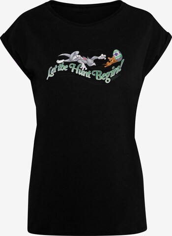 ABSOLUTE CULT Shirt 'Tom And Jerry - Let The Hunt Begin' in Black: front