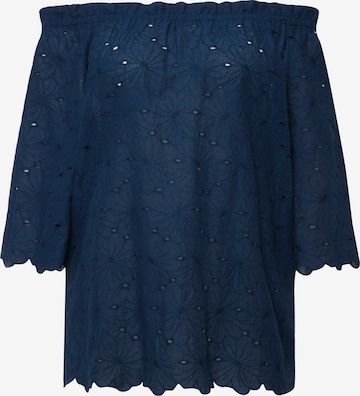 Ulla Popken Blouse in Blauw: voorkant