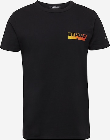 REPLAY Shirt in Black: front