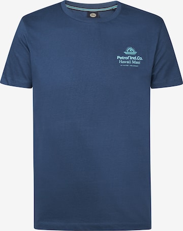 T-Shirt Petrol Industries en bleu : devant