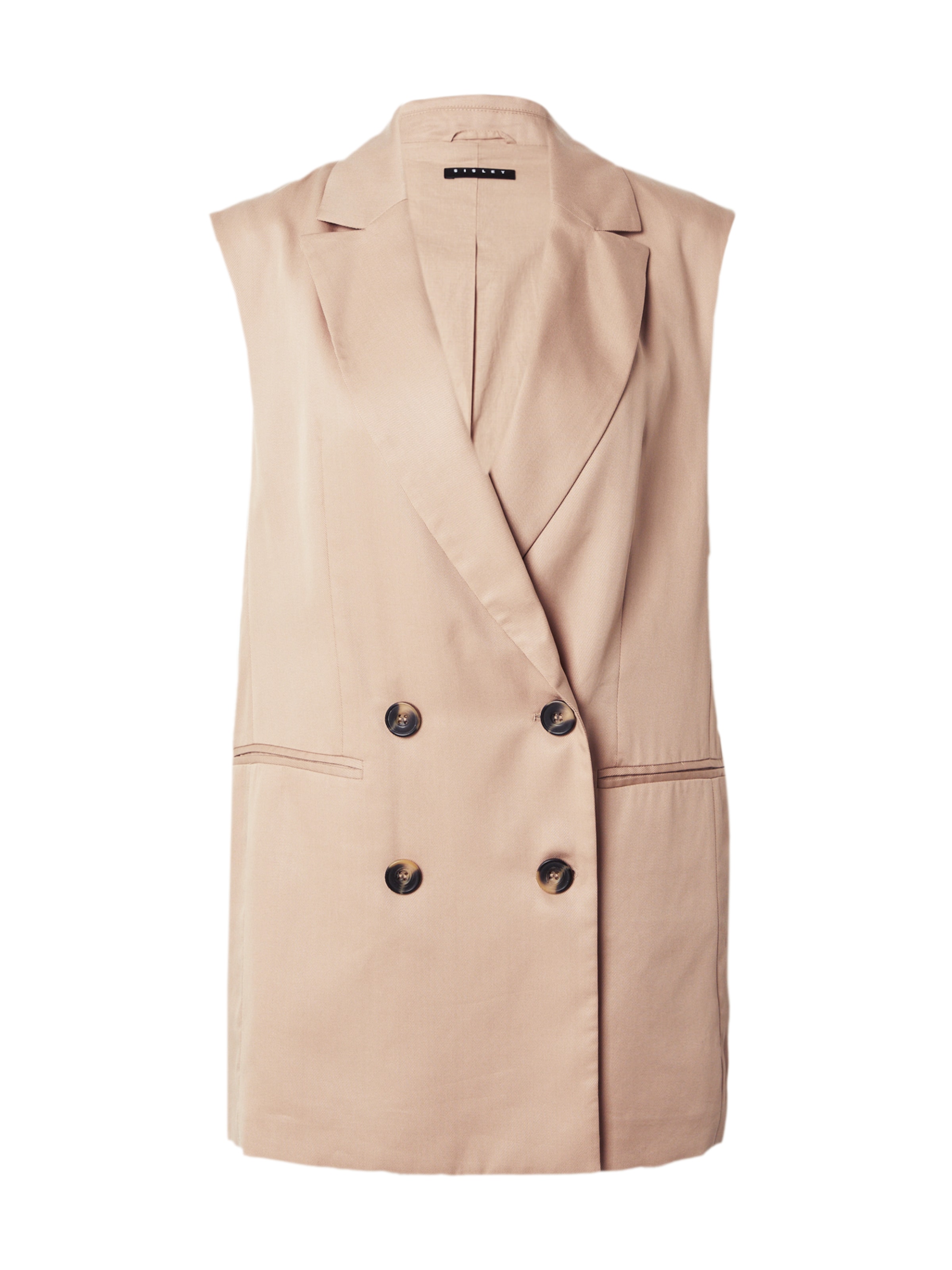 Gilet de costume Sisley en beige : devant