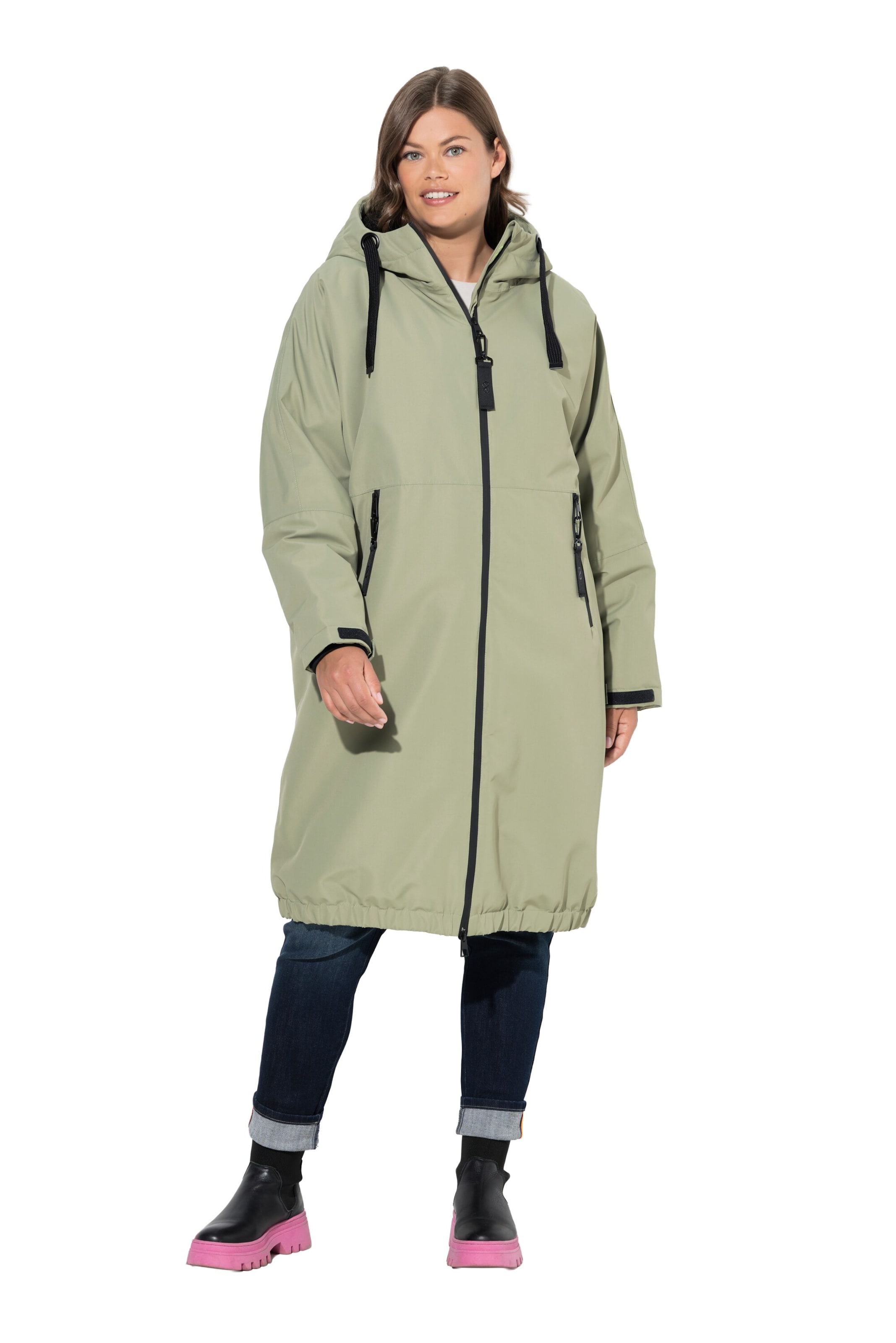 LAURASØN Raincoat in Green: front