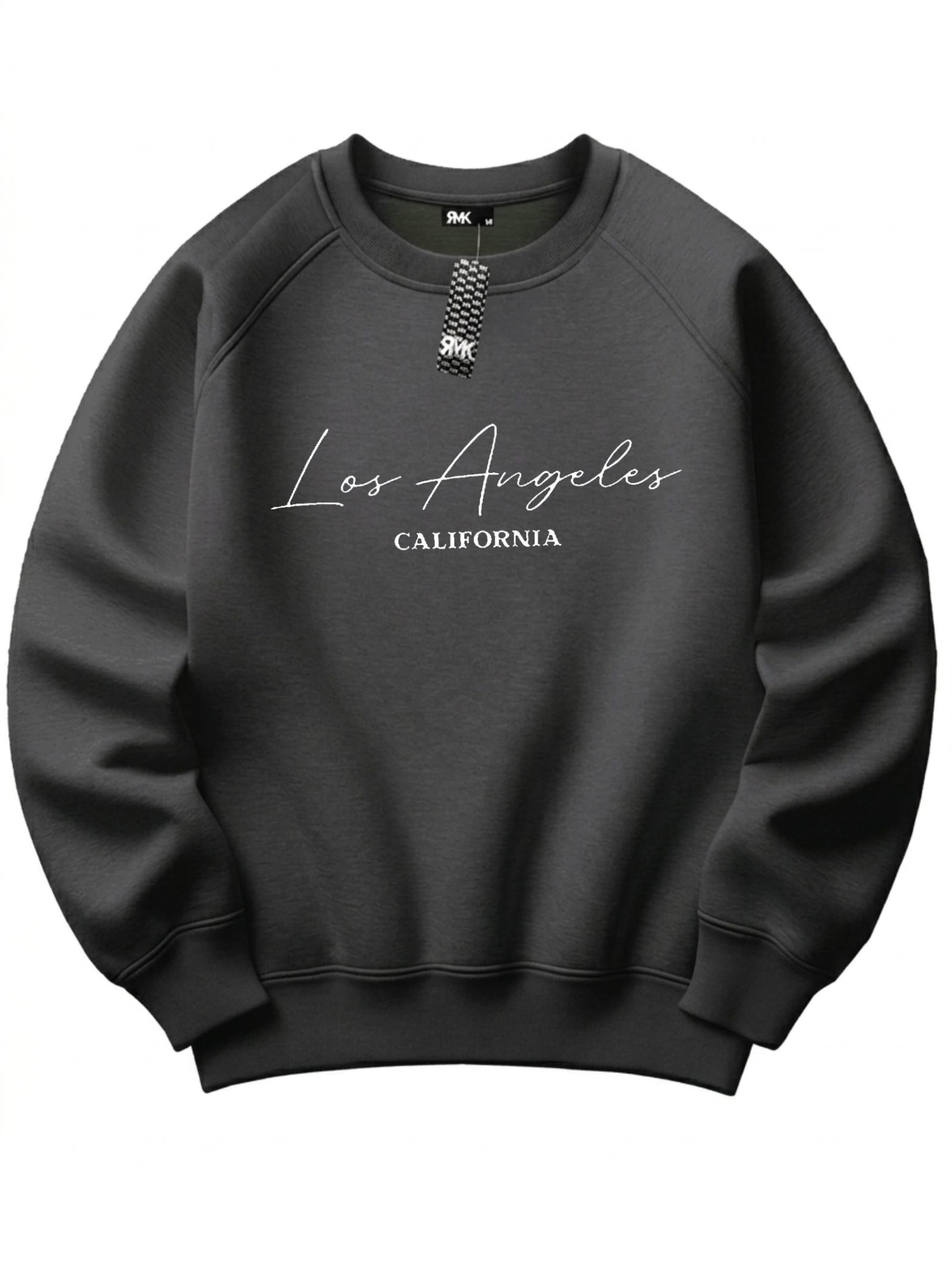 RMK Sweatshirt 'LA Los Angeles' in Grey: front