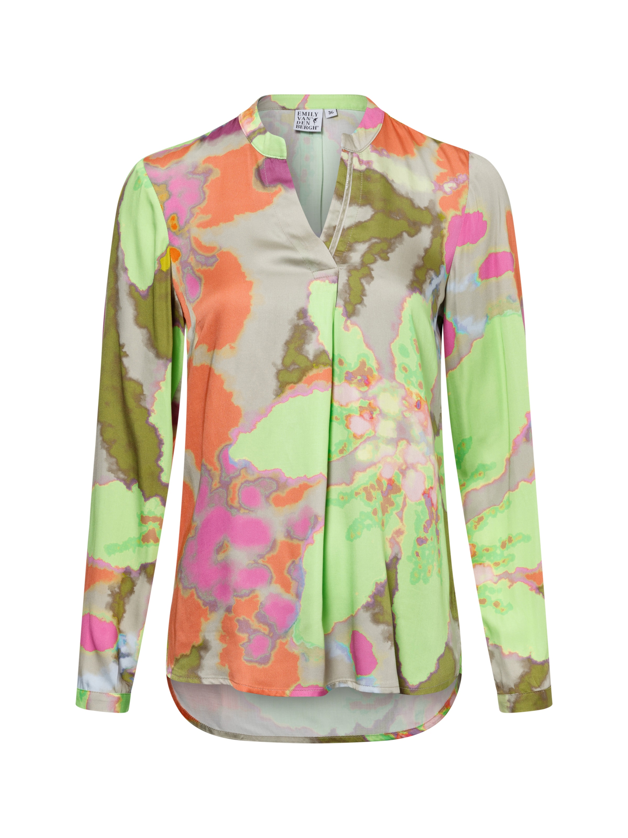 Emily Van Den Bergh Blouse in Groen: voorkant