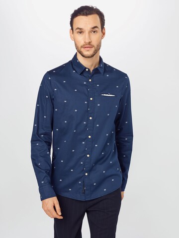 SCOTCH & SODA Regular fit Button Up Shirt in Blue: front