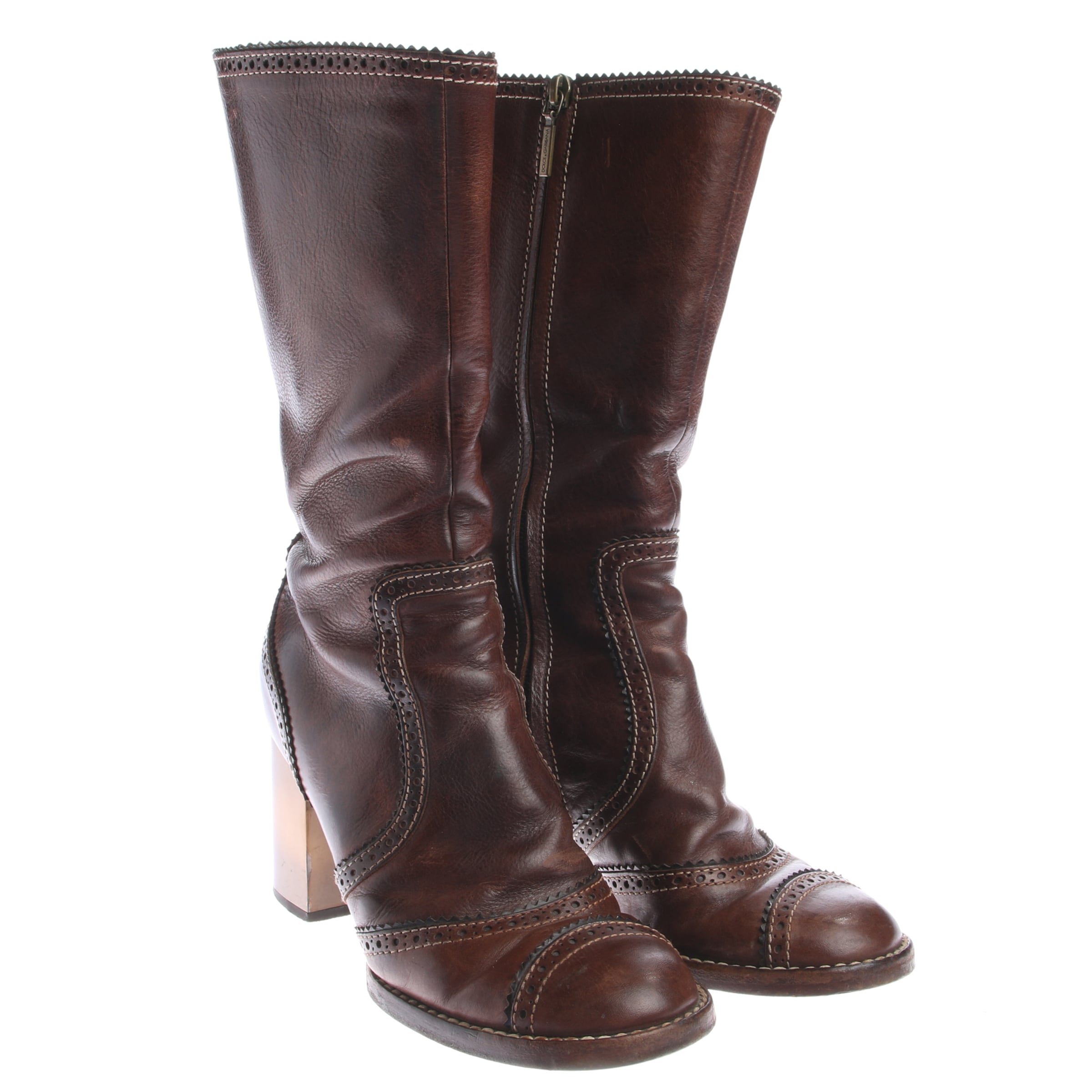 DOLCE & GABBANA Stiefel 39 in Braun: Vorderseite