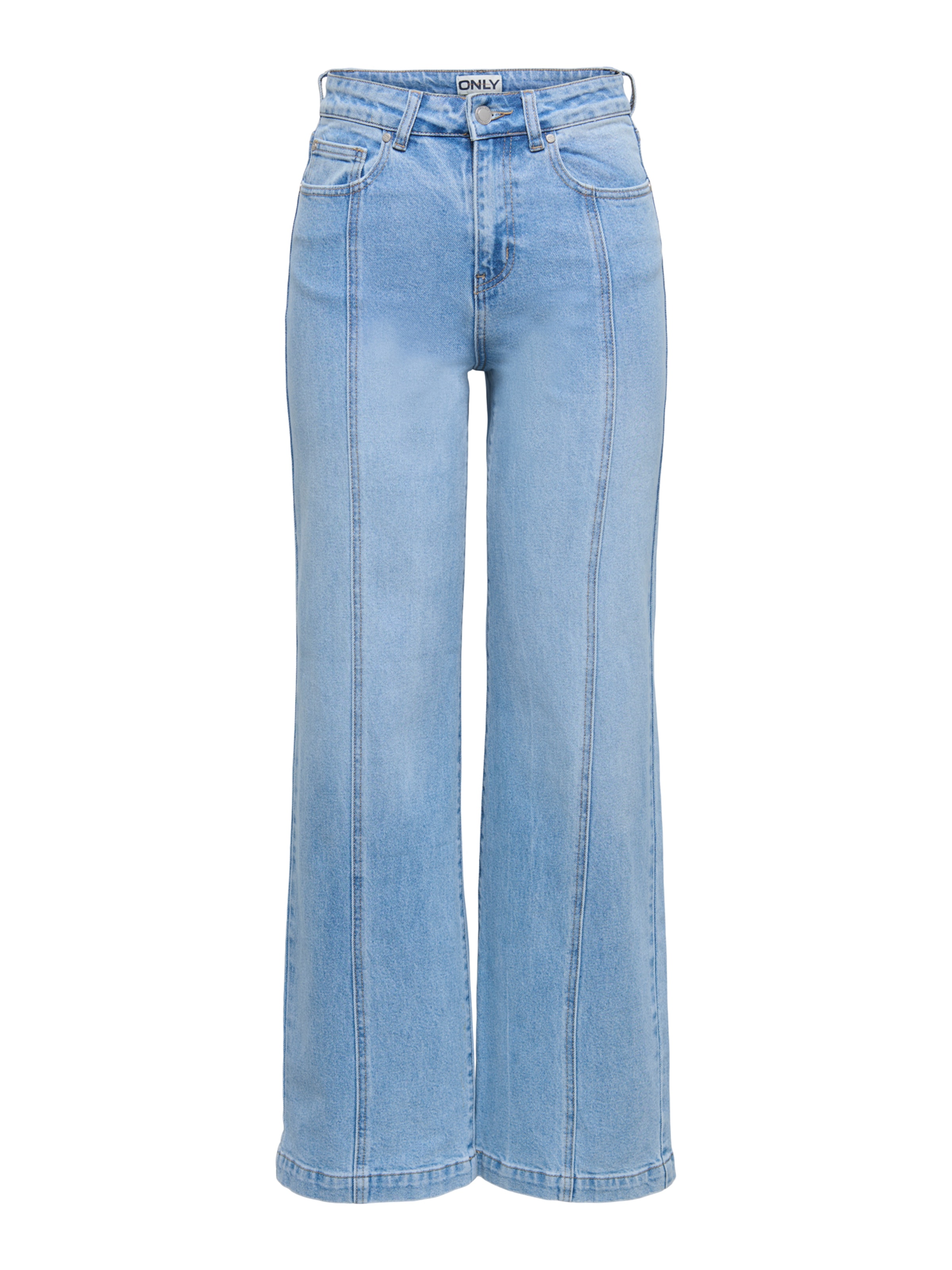 Wide leg Jeans de la ONLY pe albastru: față