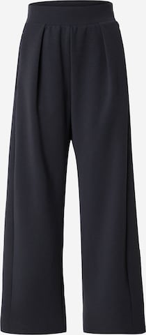 ADIDAS PERFORMANCE Wide leg Workout Pants in Black: front