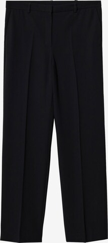 Flared Pantaloni con piega frontale 'Estel' di MANGO in nero: frontale