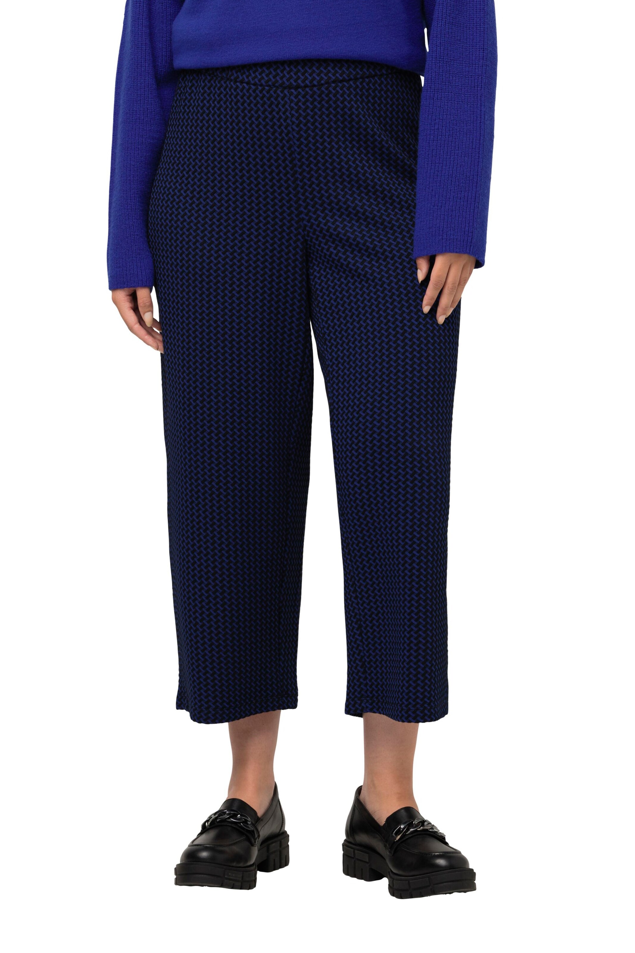 Ulla Popken Wide leg Pants 'Sienna' in Blue: front