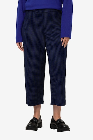 Ulla Popken Wide leg Broek 'Sienna' in Blauw: voorkant