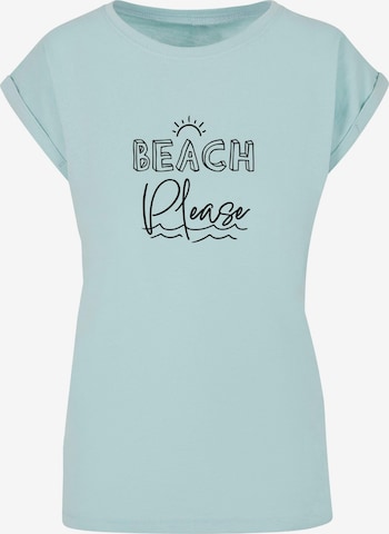 Merchcode T-Shirt 'Beach Please' in Blau: predná strana