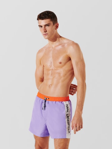 Shorts de bain Karl Lagerfeld en violet