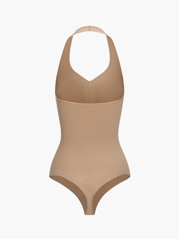 Body modellante 'Neckholder Shapewear mit String' di cfab (formerly creamy fabrics) in beige