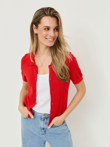 Cardigan Tamaris en rouge : devant