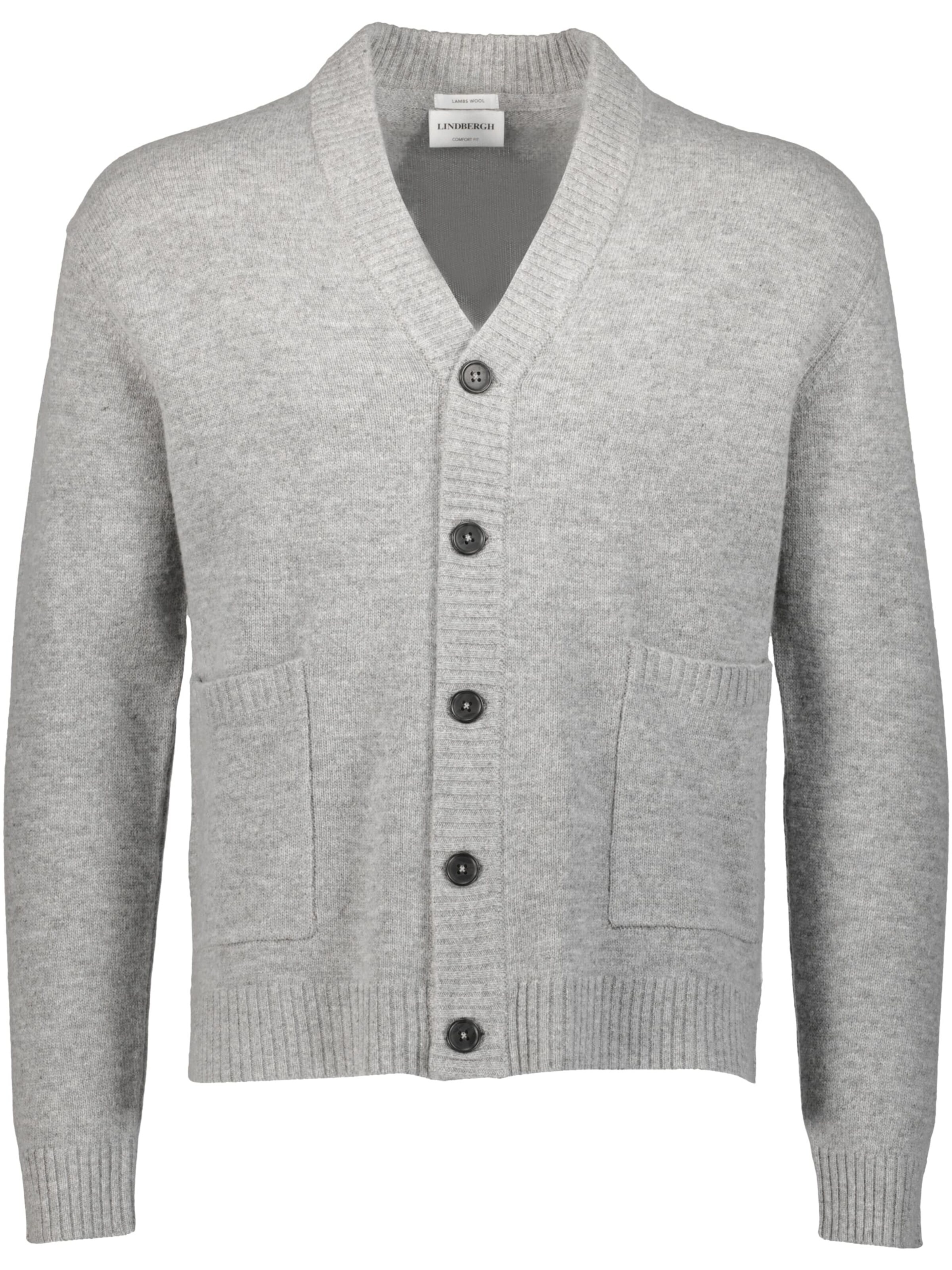Lindbergh Gebreid vest in Grijs: voorkant