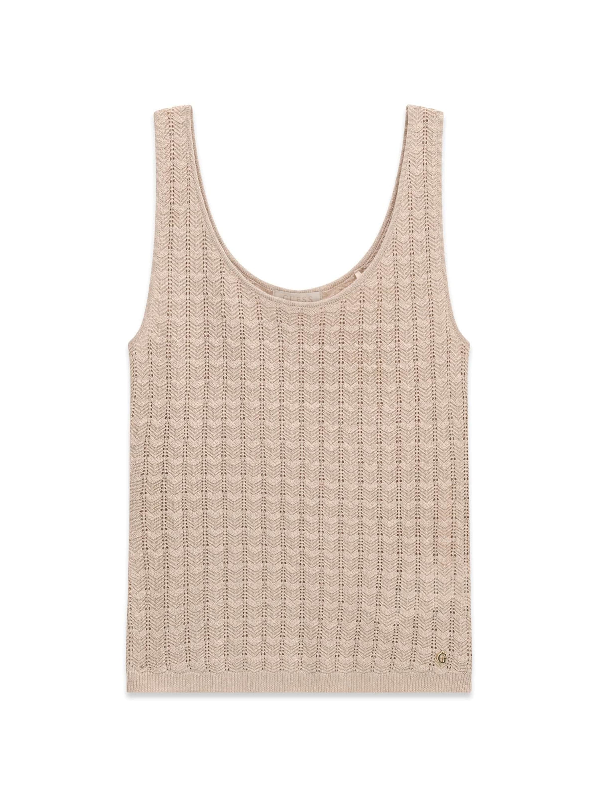 GUESS Knitted Top 'ROSALYN' in Beige: front
