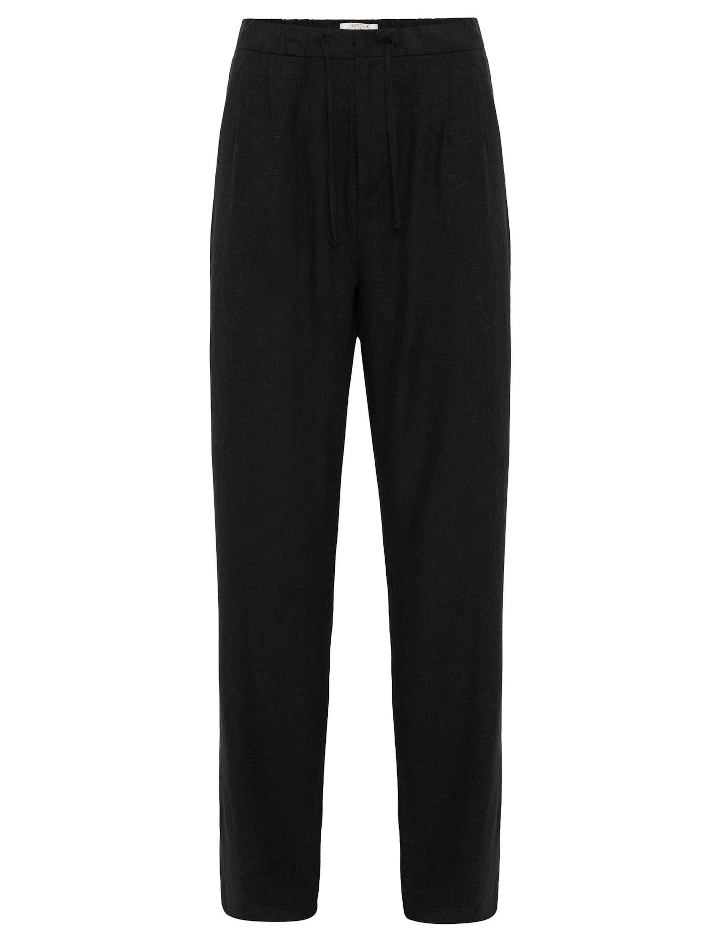 Antioch Брюки со складками в Черный: спереди