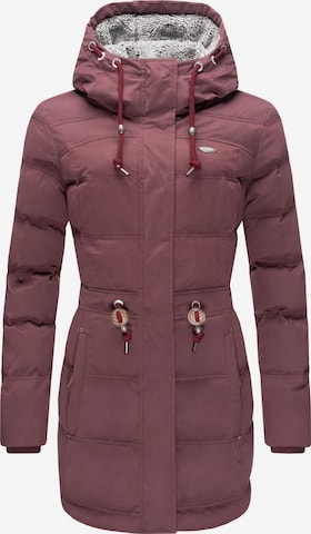 Ragwear Winter Jacket 'Ashani' in Red: front