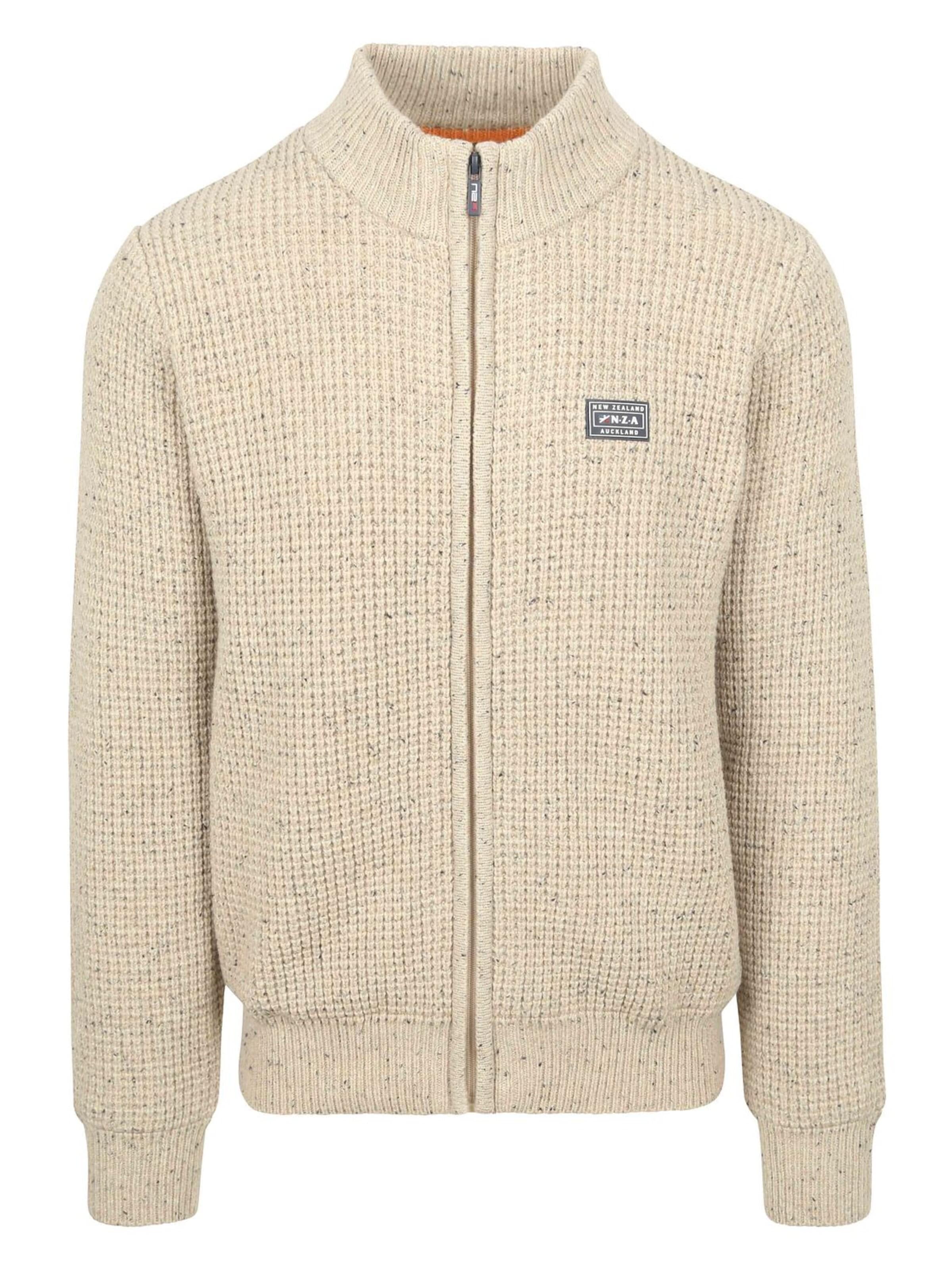 NZA New Zealand Auckland Strickjacke 'Dominick'‌‌‌‌‌‌‌‌‌‌ in Beige: Vorderseite