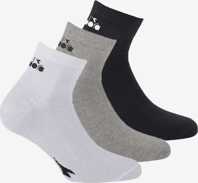 Diadora Socken in graumeliert / schwarz / weiß, Produktansicht
