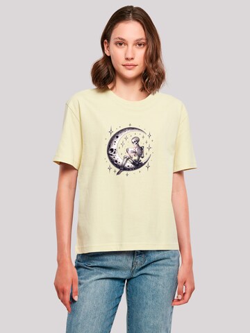 T-shirt 'Gothic Valentinstag Skelett Mond' F4NT4STIC en jaune : devant